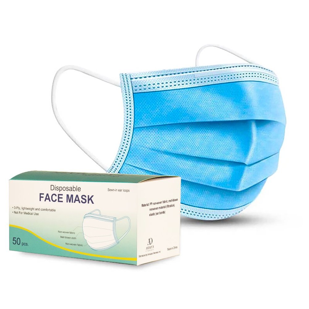 Box of 50 Disposable Paper Face Mask